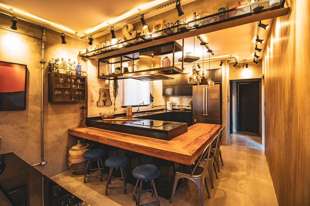 Cobertura Estilo Industrial | Tamyris Fernandes Arquitetura – Praia Grande